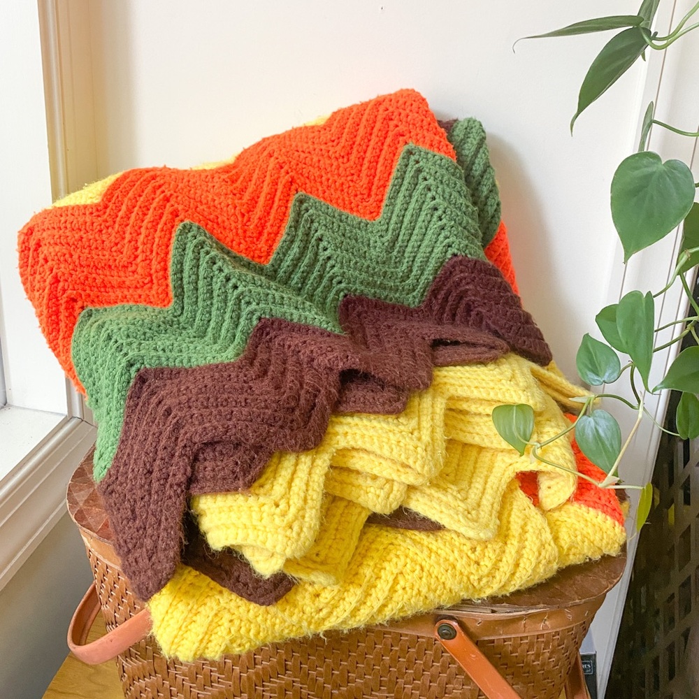 Vintage 70s Afghan Blanket
